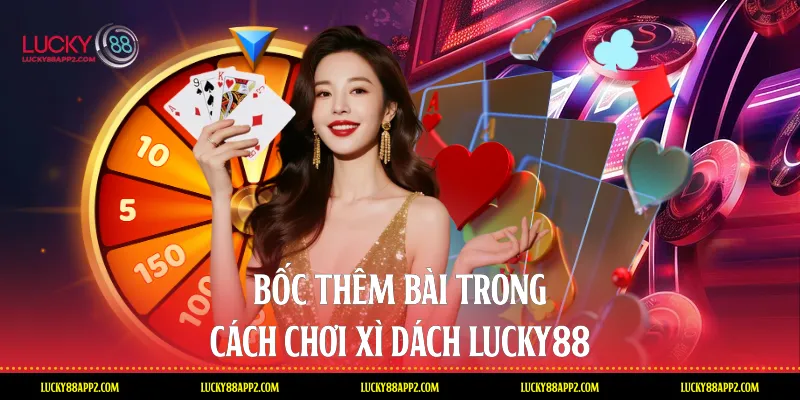 Bốc thêm bài trong cách chơi Xì dách Lucky88