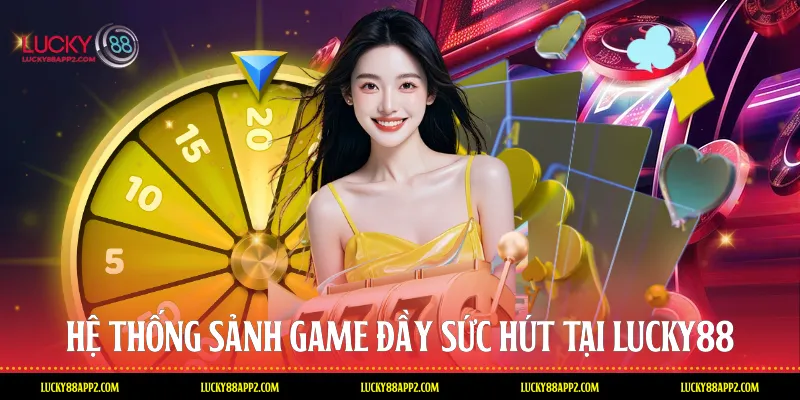 Hệ thống sảnh game đầy sức hút tại Lucky88
